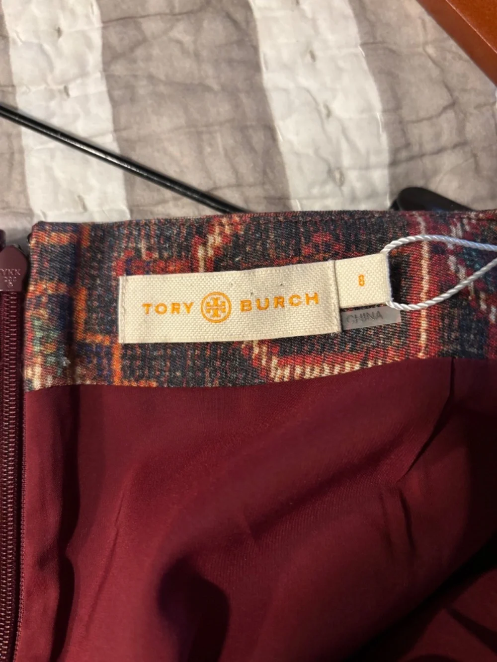 NWT Tory Burch Kera Marrakech Stretch Wool Silk Tapestry Skirt size 8